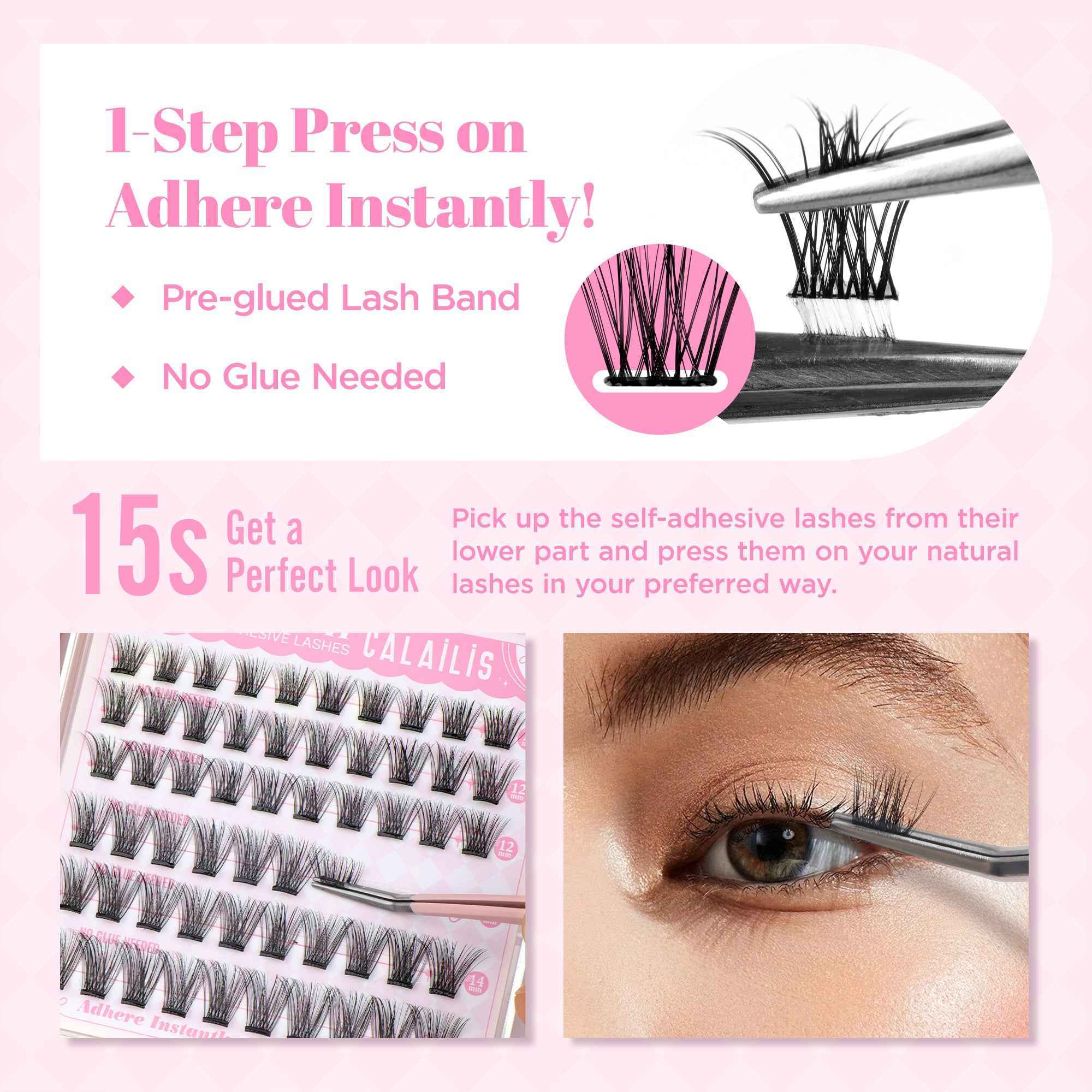 GRACE Self-adhesive Cluster Lashes-$1 Deal