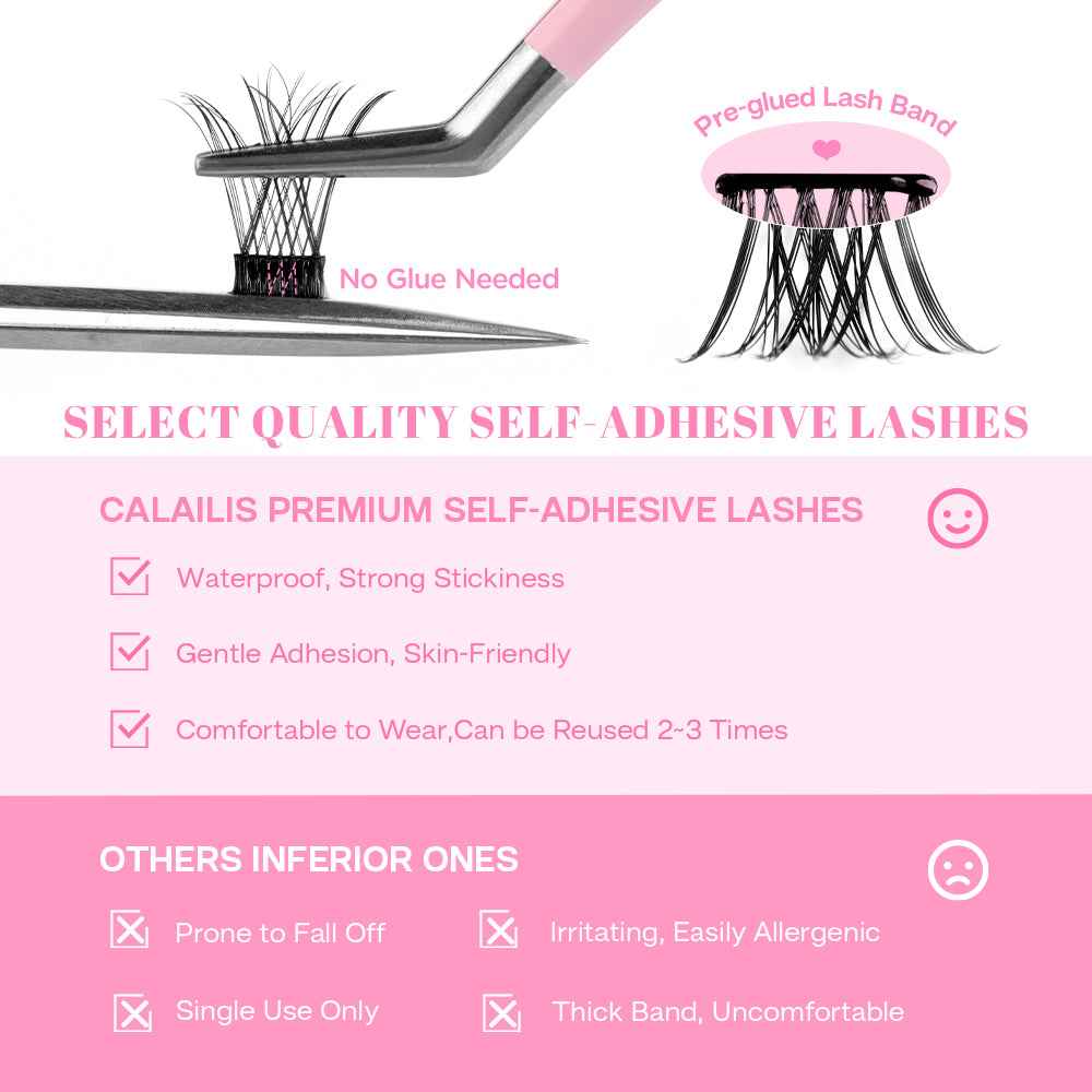 DIY Self-adhesive Cluster Lash Bundles