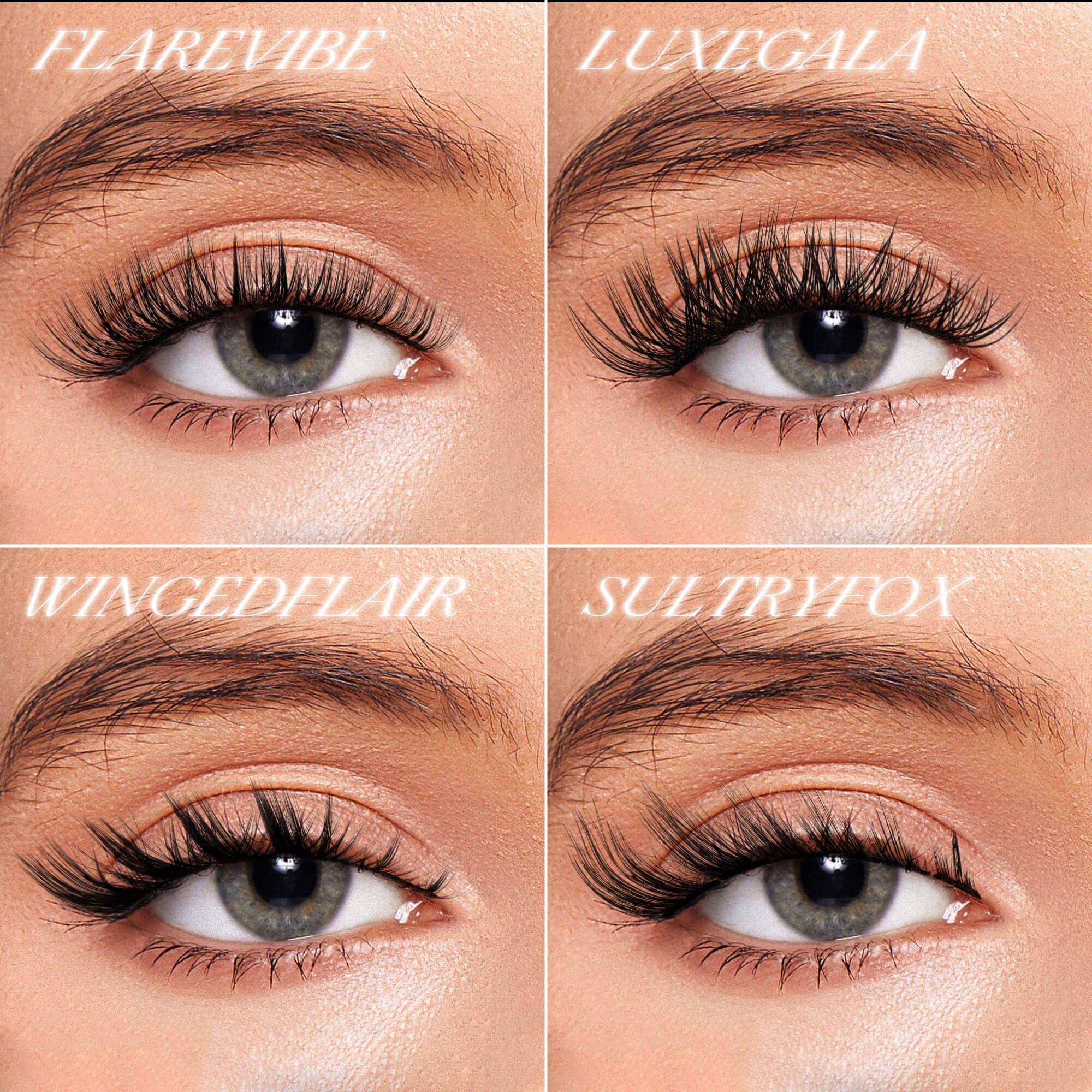 FlareVibe Self-adhesive Cluster Lashes