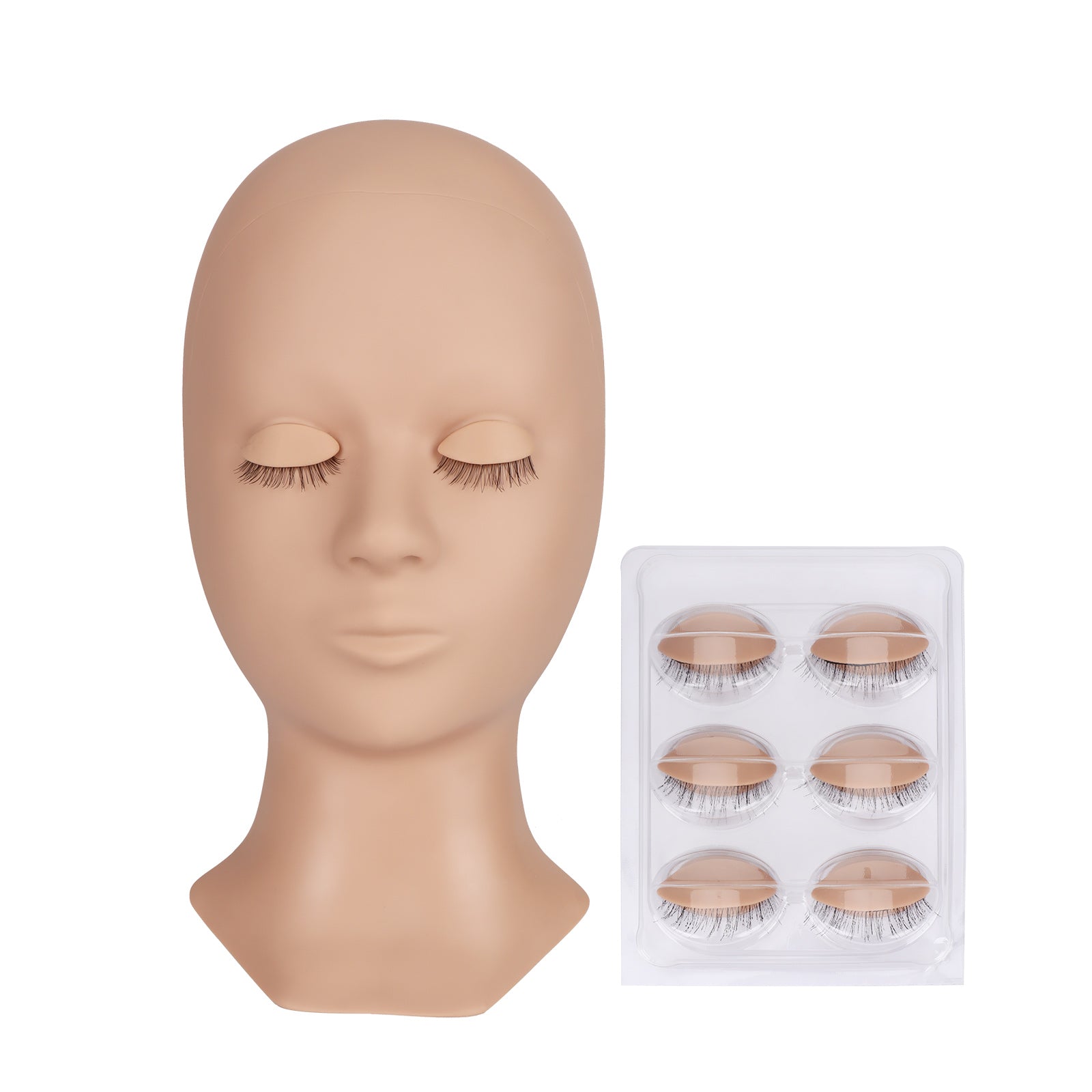 CALAILIS Eyelash Extension Mannequin Head for Training
