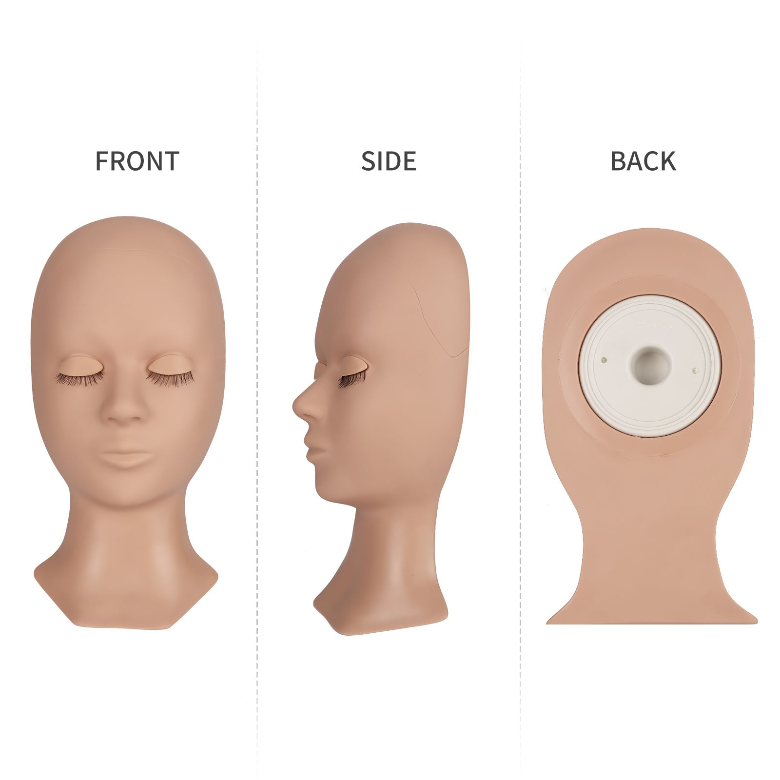 CALAILIS Eyelash Extension Mannequin Head for Training