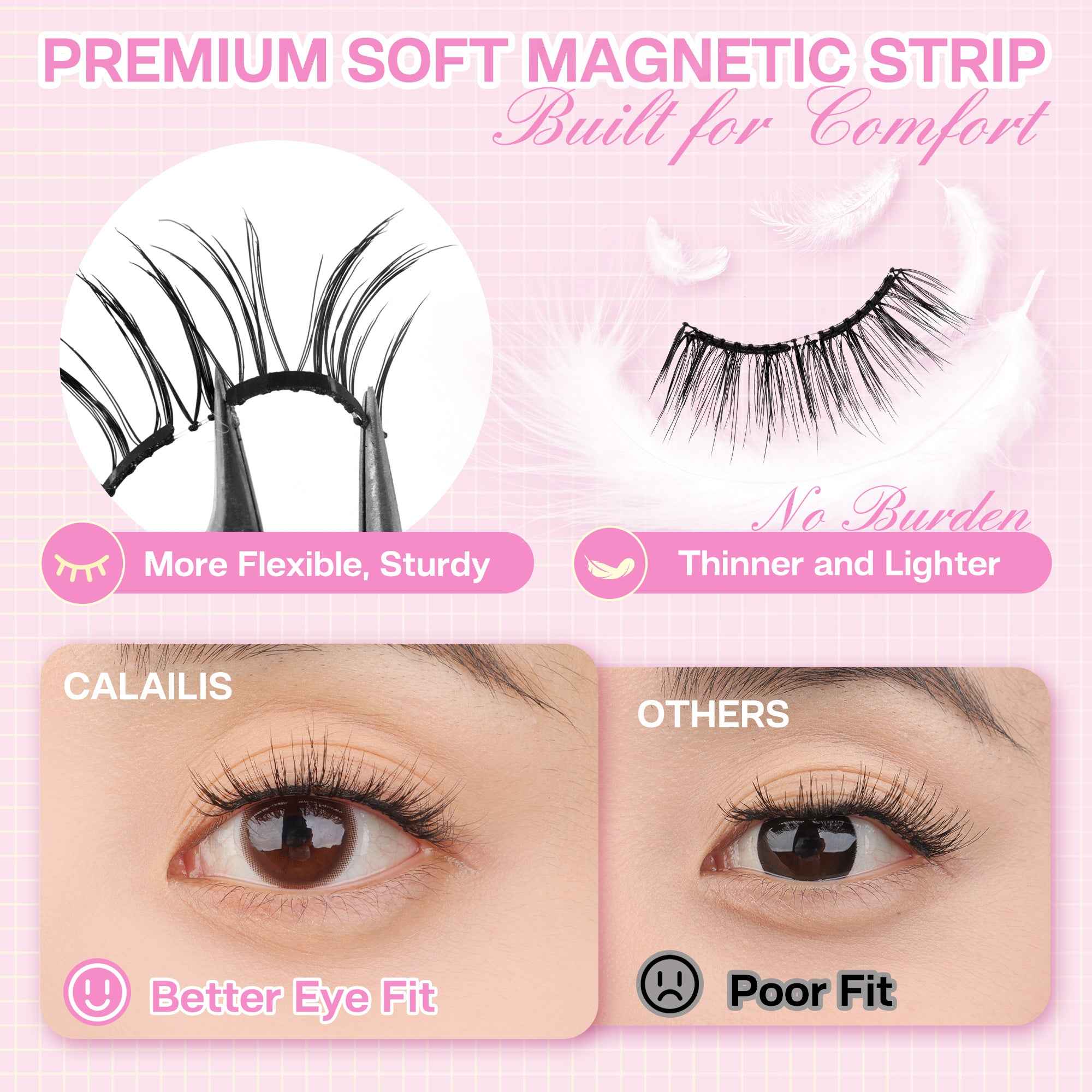 Calailis Soft Magnetic Eyelashes No Glue Needed