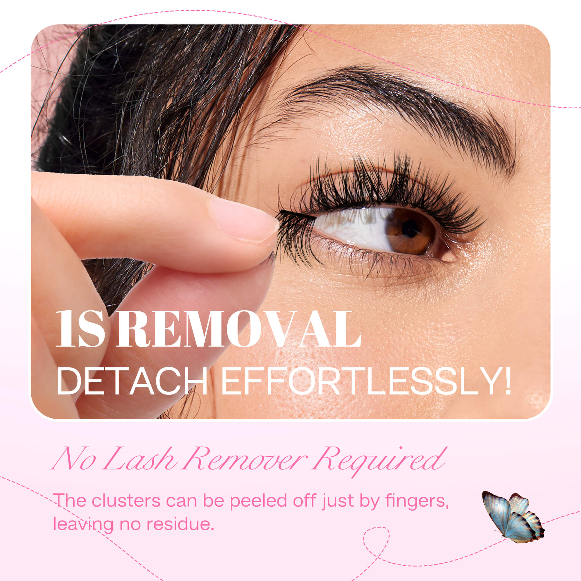 FlareVibe Self-adhesive Cluster Lashes