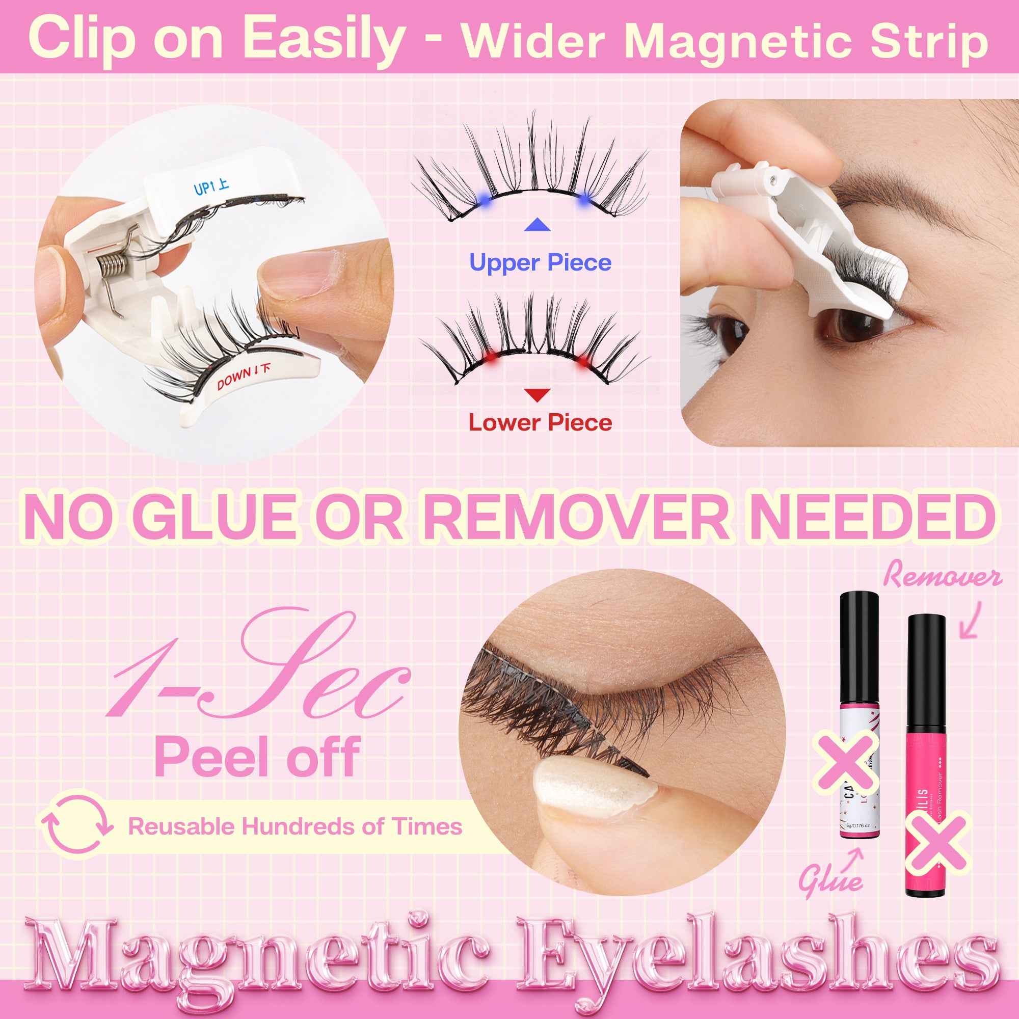 Calailis Soft Magnetic Eyelashes No Glue Needed