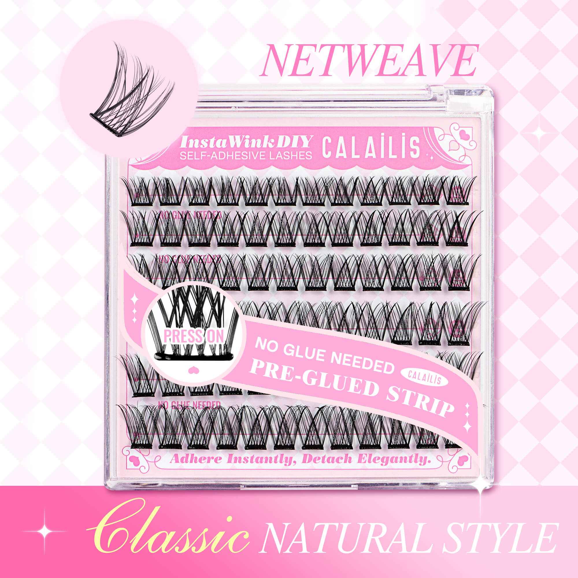 NETWEAVE Self-adhesive Cluster Lashes