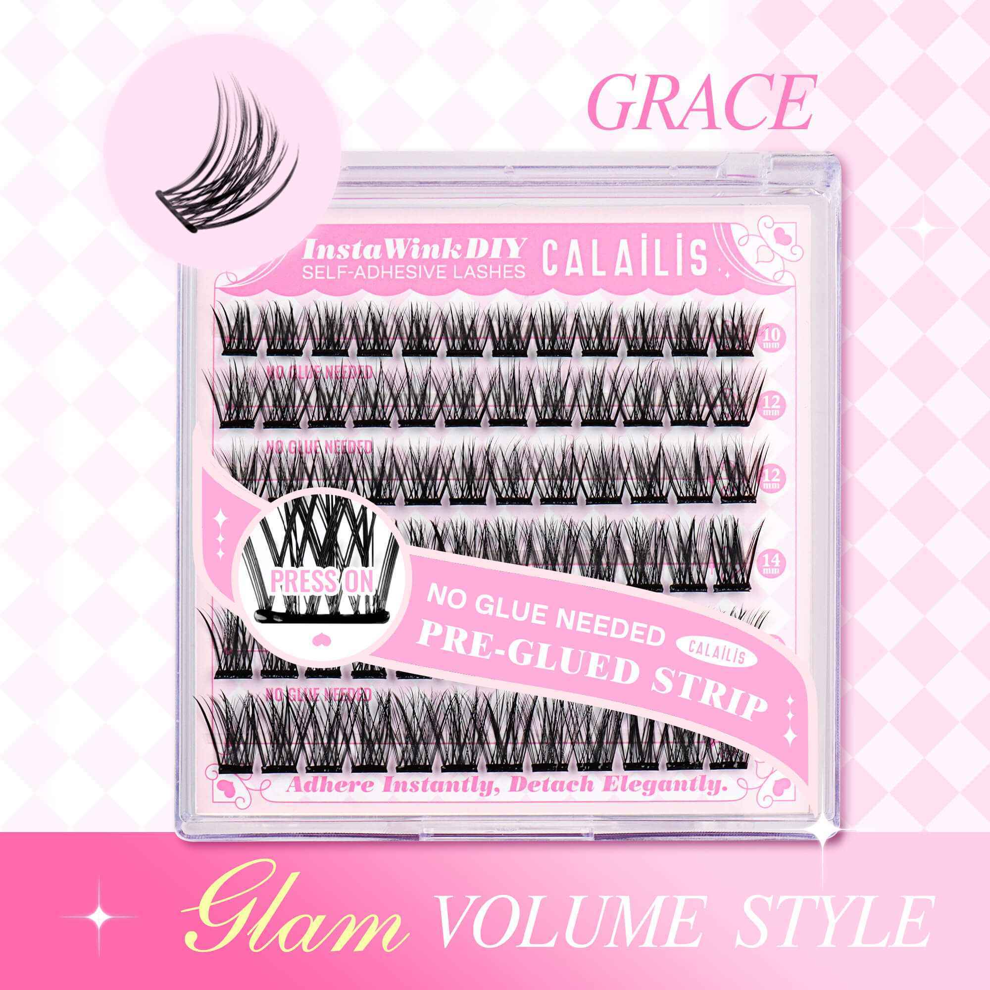 GRACE Self-adhesive Cluster Lashes-$1 Deal