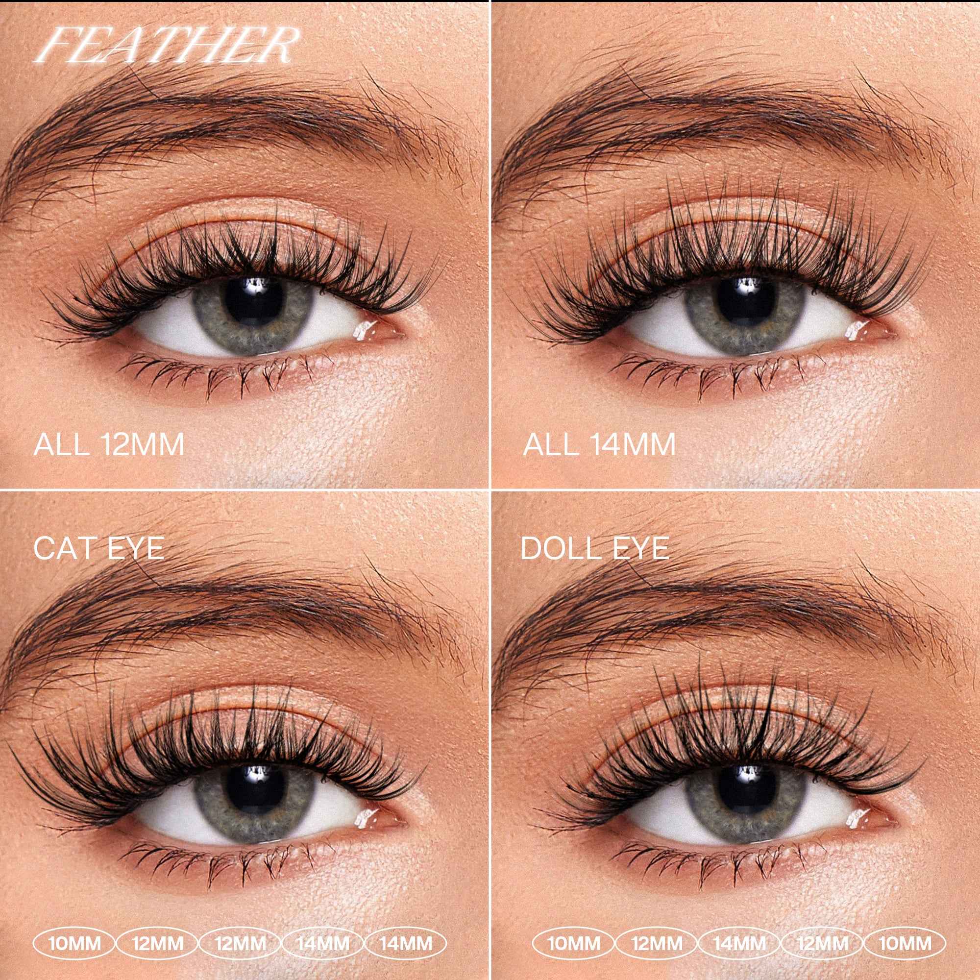 FEATHER Self-adhesive Cluster Lashes