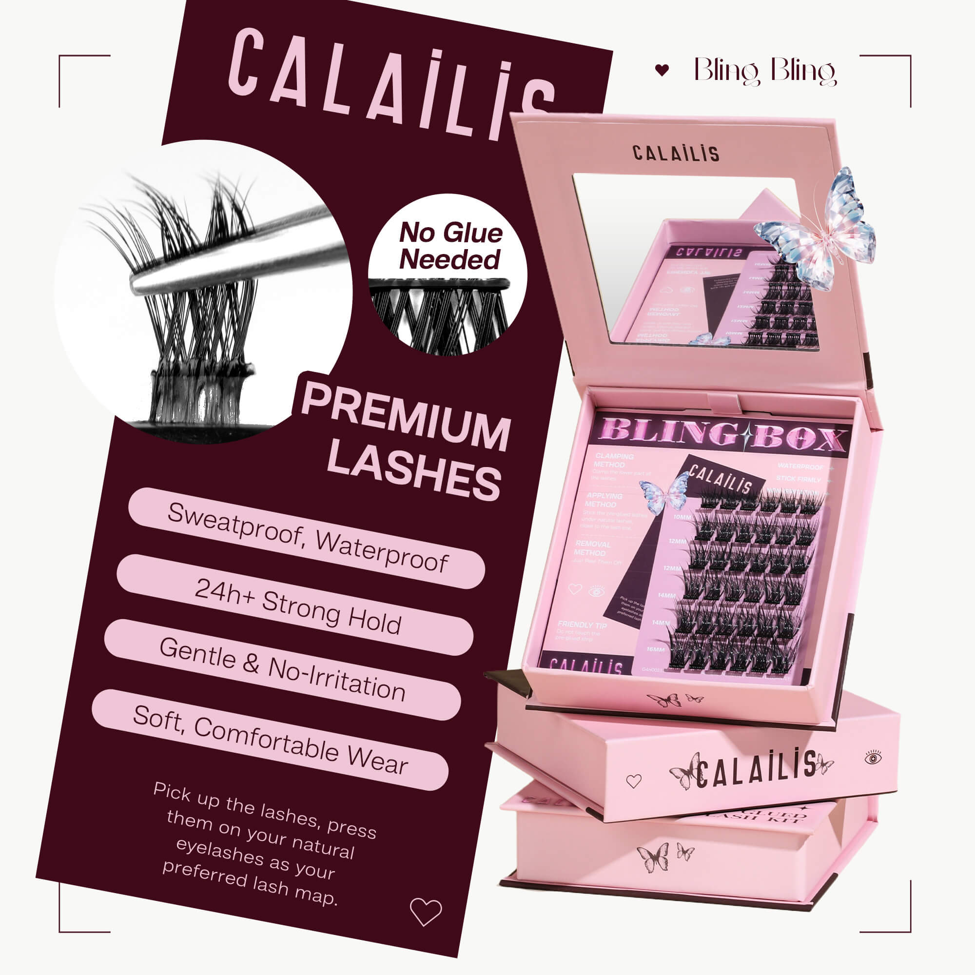 Portable Self-Adhesive Lash Kit - BLING BOX