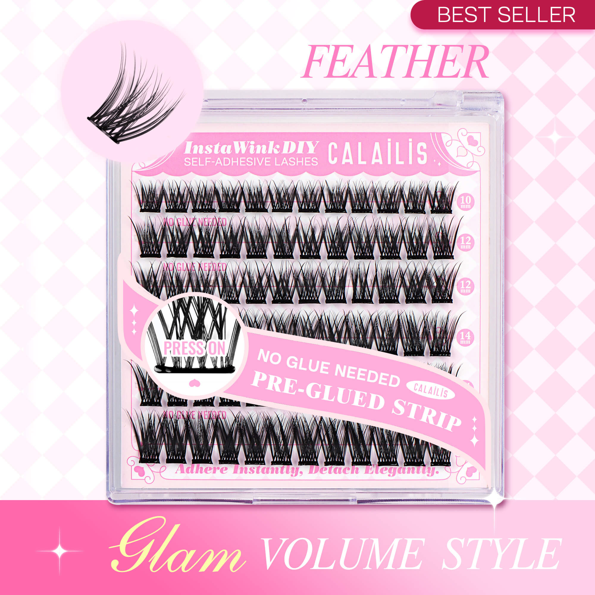 FEATHER Self-adhesive  Cluster Lashes