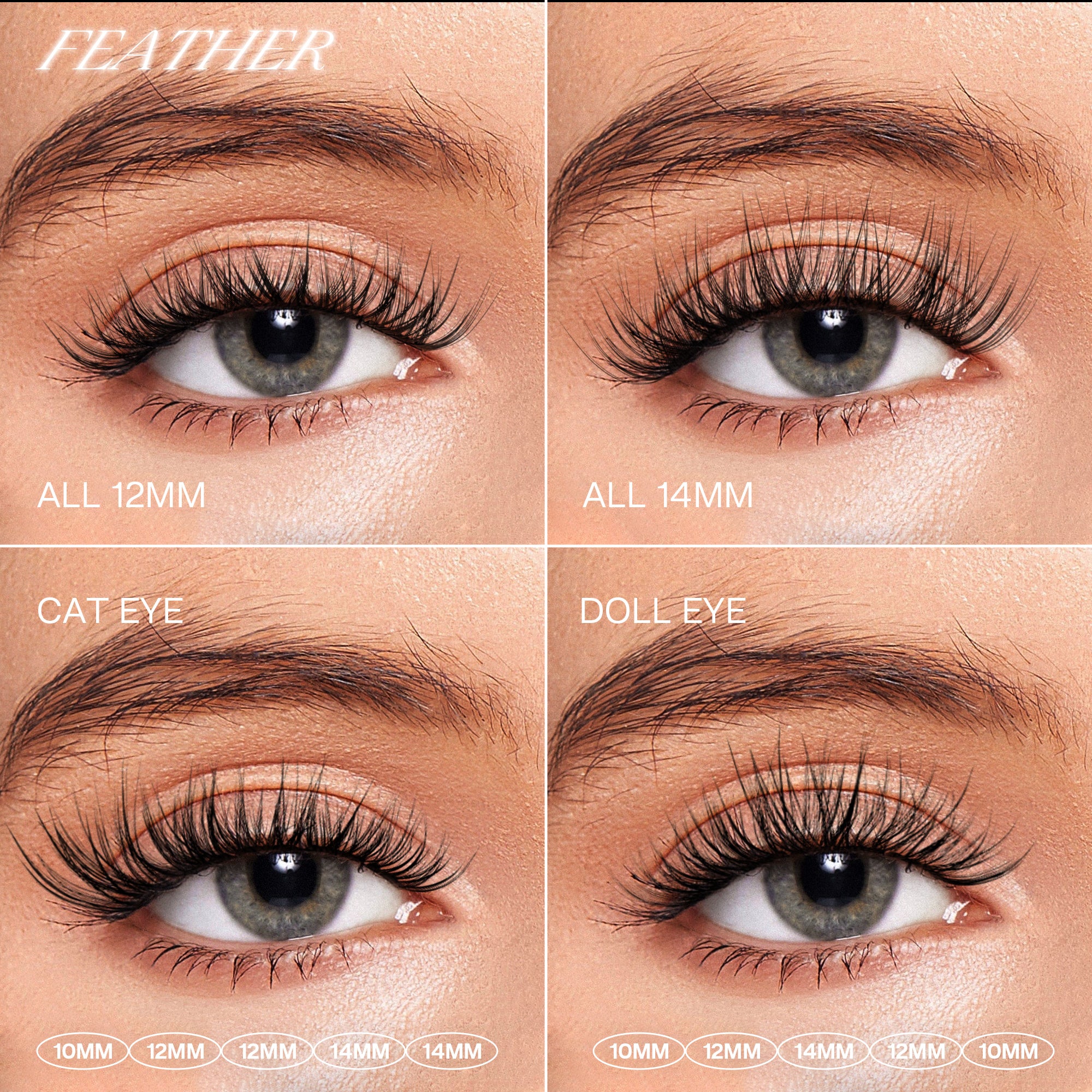 FEATHER Self-adhesive  Cluster Lashes