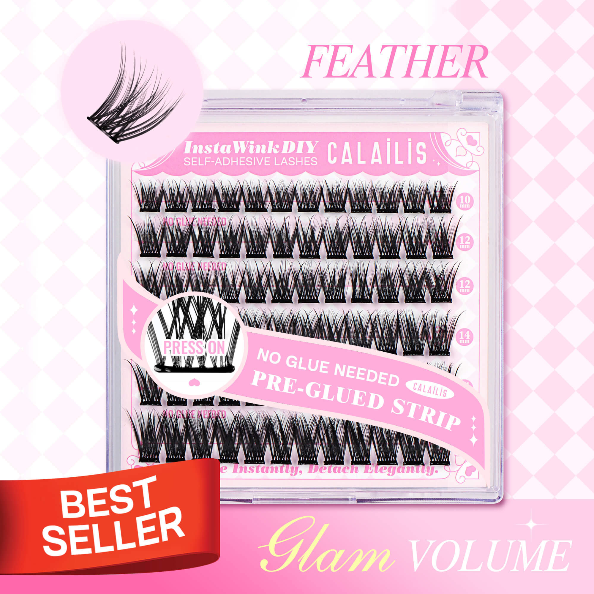 FEATHER Self-adhesive  Cluster Lashes