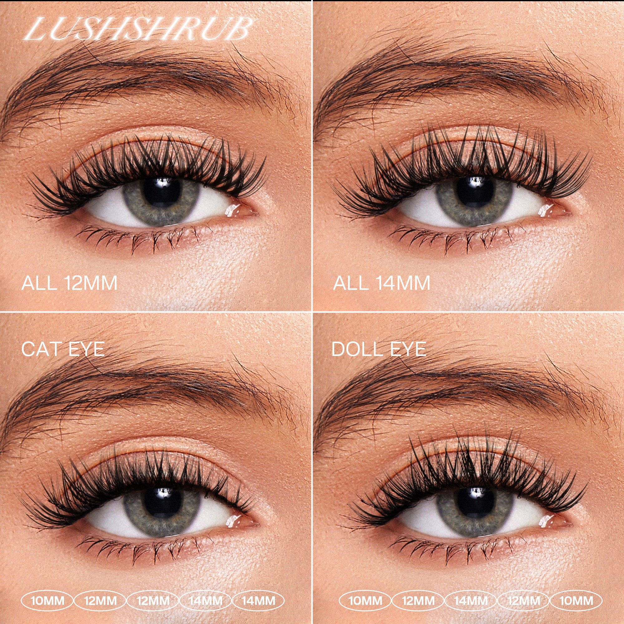 LUSHSHRUB Self-adhesive Cluster Lashes