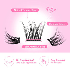 FEATHER Self-adhesive Cluster Lashes - Calailis Beauty