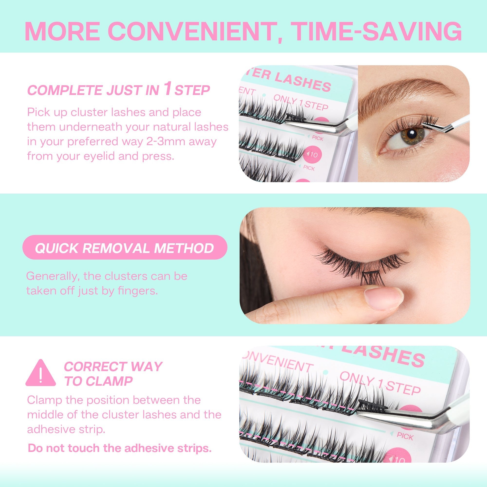 FEATHER Self-adhesive Cluster Lashes - Calailis Beauty